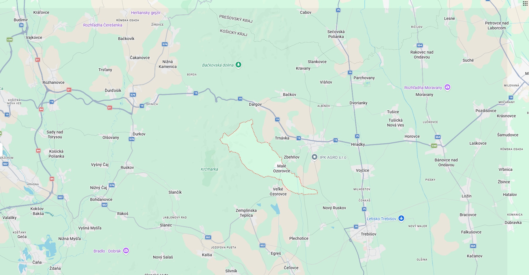 Stavebná parcela 1281m2 intravilán, Malé Ozorovce, okr. Trebišov – fotografia 5