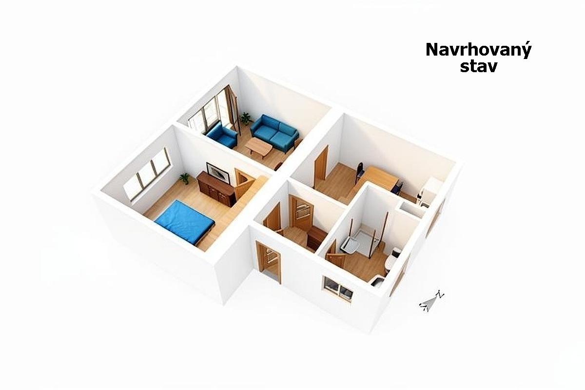 NA PREDAJ: 2-izbový byt s balkónom na Sídlisku I – ideálny na rekonštrukciu – fotografia 1